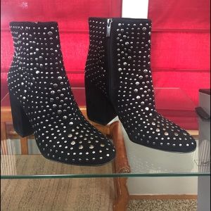 Vince Camuto Studded Block Heel Boots